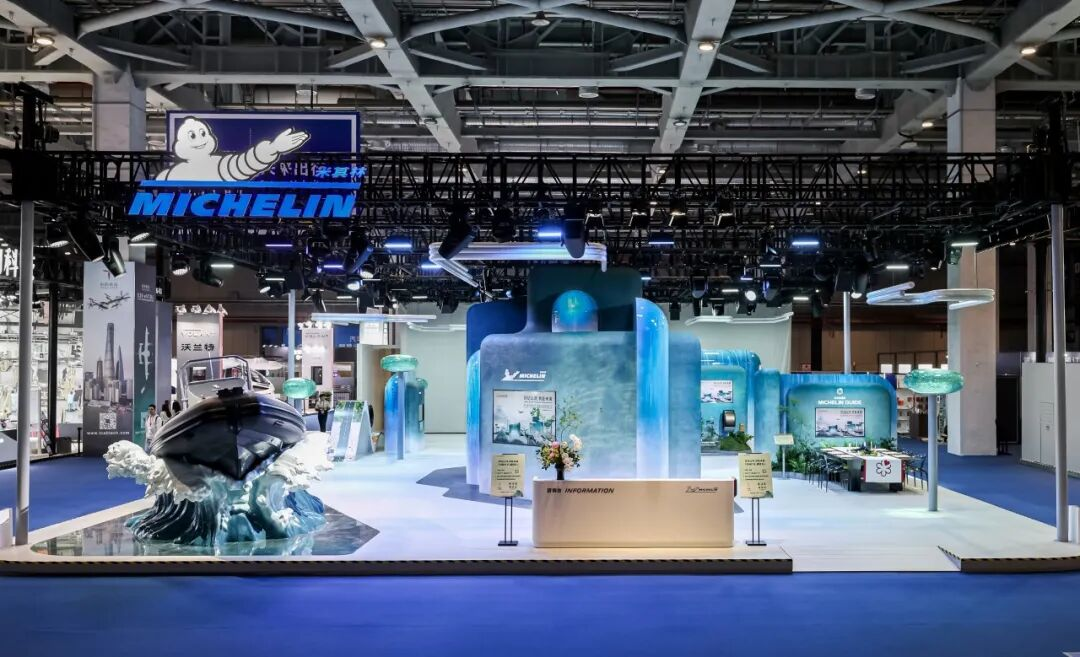 米其林在进博会打造了一座“最美展馆”~