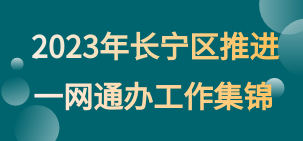 2023年长宁区推进一网通办工作集锦